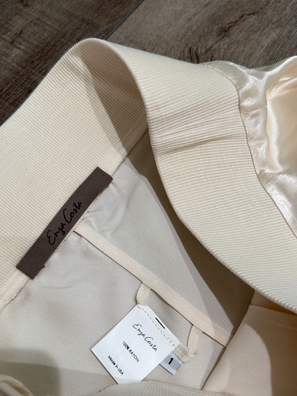 Enza Costa satin bias pants in antique white - Picture 5 of 8